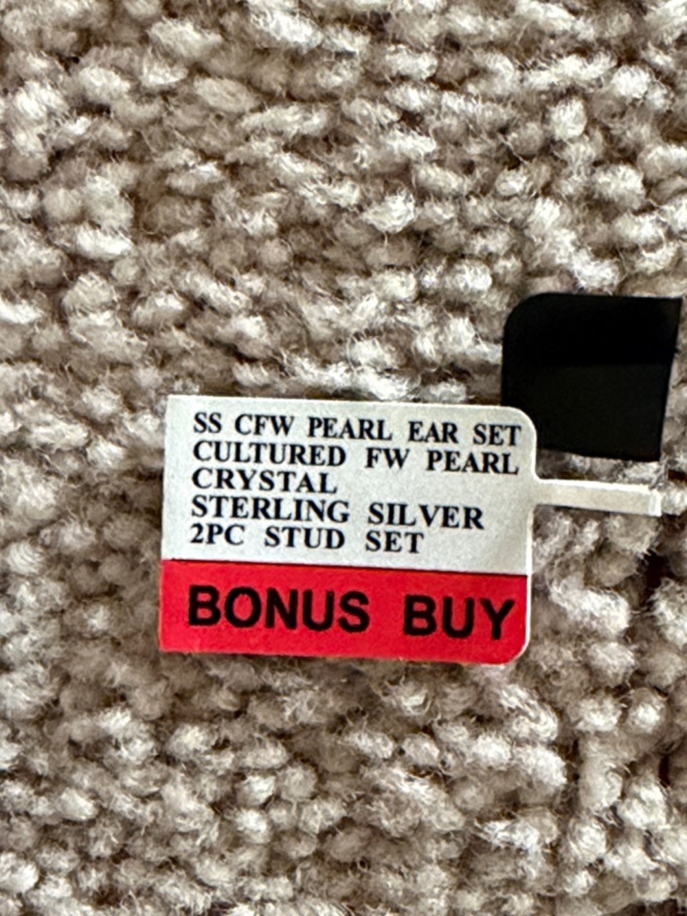 Cultured Freshwater Pearl and Crystal Sterling Silver Earring Set - White - Picture 2 of 5